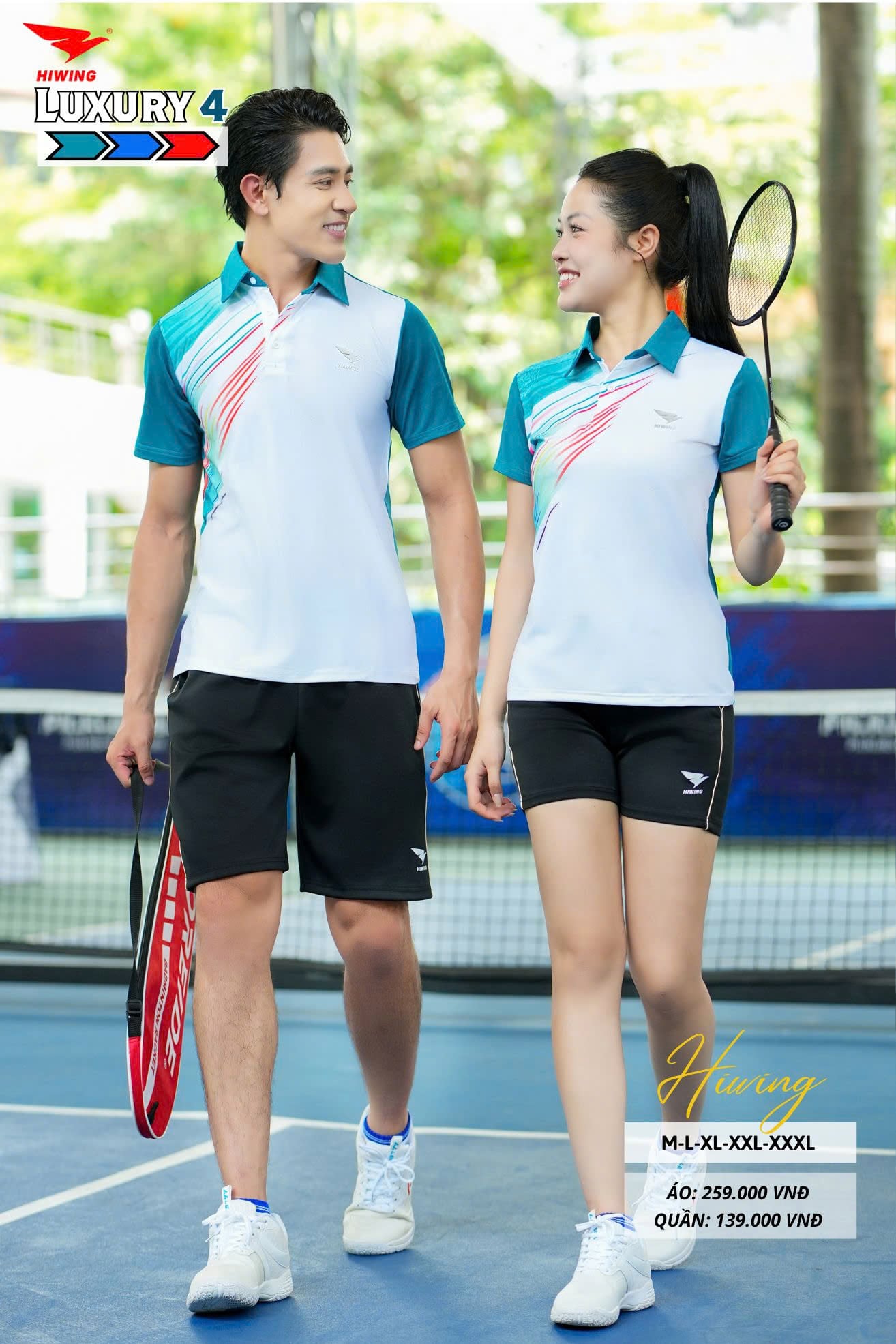 Áo bóng chuyền cầu lông pickleball nữ HIWING LUX 4 màu xanh lý